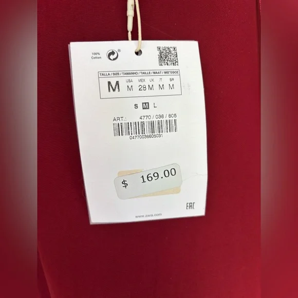 NWT Zara Red Maxi Dress size Med - Picture 4 of 6